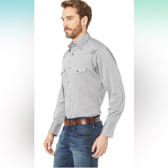 Wrangler Silver Edition Snap Shirt Grey medium - Picture 2 of 12